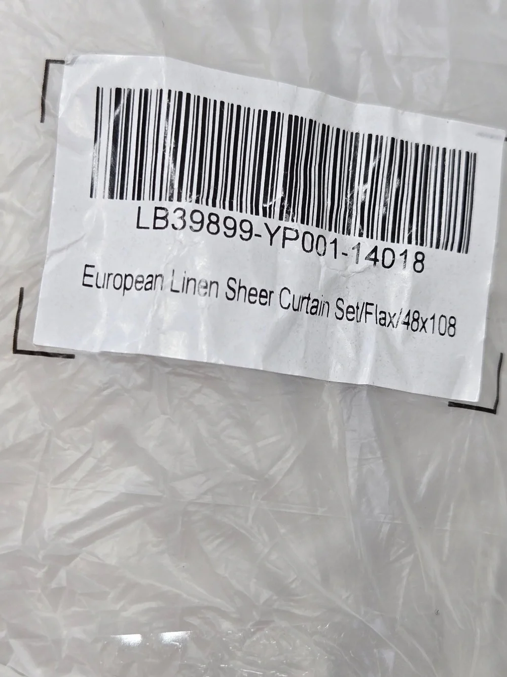 NWOT QUINCE Set Of 4 48x108 European Linen Sheer Curtains Flax 9959
